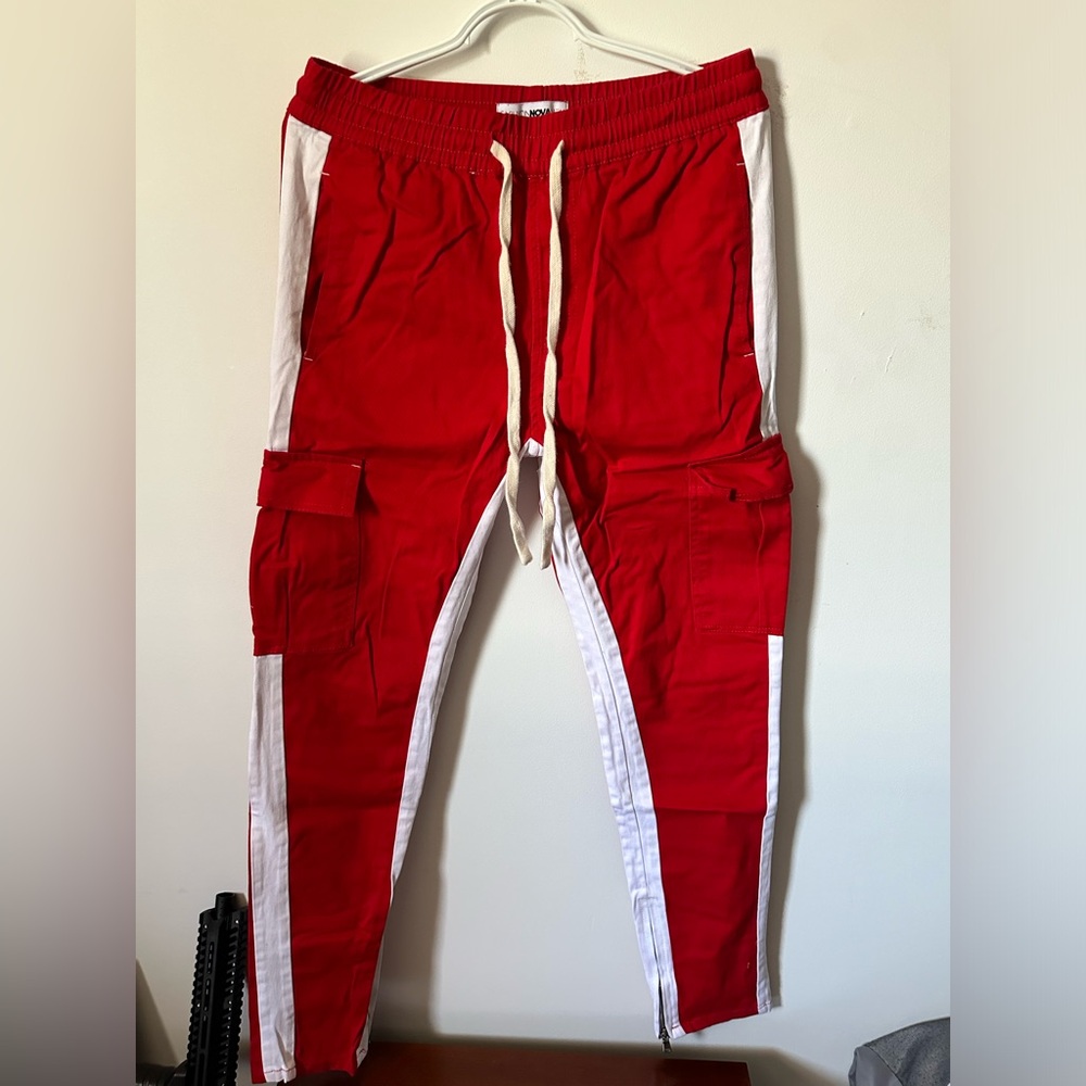 Fashion nova red cargo pants